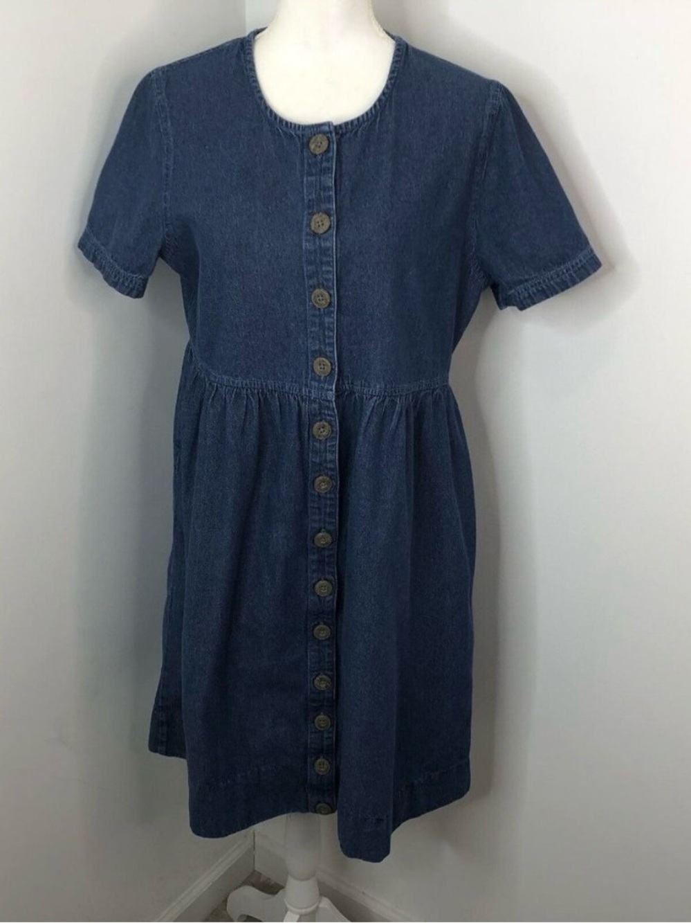 Blair Denim Button-Front Midi Dress Size Small